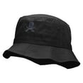 thumbnail image 2 of Skull and Blades Embroidered Bucket Hat - Black OSFM, 2 of 5
