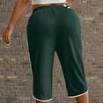 thumbnail image 3 of Jalioing High Waist Lounge Capris for Women Casual Basic Drawstring Capri Pants with Pocket Summer Cropped Trousers, 3 of 7
