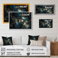 thumbnail image 4 of Designart "Blue And Gold Melodies Of Infinite Order I" Abstract Fractal Wall Art Living Room, 4 of 5