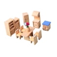 thumbnail image 3 of Casa de muñecas de madera, juego de muebles en miniatura, manualidades, decoración de casas de muñecas, miniatura Comedor, 3 of 9