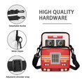 thumbnail image 7 of FUIALDOLG Crossbody Bag for Work, 2 Layer with Front Pocket Crossbody Purse for Girls Cartoon Fire Truck Print Design Crossbody Bags, 7 of 7