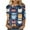 B-Blue, variant on Wyobmus Womens Summer Tops Dressy Casual 3/4 Short Sleeve Crewneck T Shirts Casual Cute Graphic Tunic Blouse S-2X B-Blue