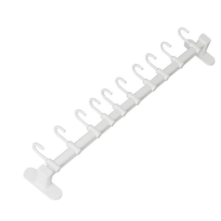 Support Ustensiles Cuisine 2 Pièces Avec 6 Crochets - Barre Auto-Adhésive Sans Perçage Pour Cuisine, Salle De Bain Et Placards
