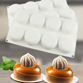 thumbnail image 1 of Molde de silicona con forma oblata de 8 cavidades para hornear, moldes para postre francés, Mousse, molde para pastel de Chocolate, herramienta de decoración de pasteles, 1 of 5