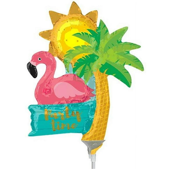 Anagram 90281 14 in. Party Time Lets Flamingle Mini-Balloon