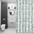 thumbnail image 4 of Pastoral Flowers Shower Curtain for Bathroom Decor, Dark Green Flower Farmhouse Plant Waterproof Fabric Shower Curtain, 48"x72" Set with 12 Hooks, 4 of 9