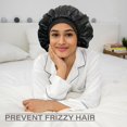 thumbnail image 4 of Hweilai Adjustable sleeping silk cap black, 4 of 5