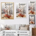 thumbnail image 4 of Designart "Red Birch Wood In The Winter Season I" Tree Birch Floater Framed Wall Decor, 4 of 5