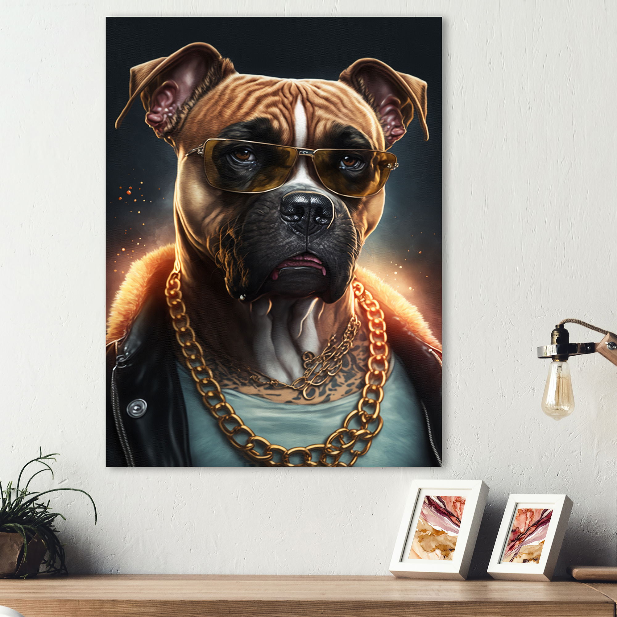 Designart Boxer Gangster In NYC II Canvas Wall Art