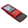 thumbnail image 4 of Teléfono deslizante desbloqueado 2G GSM, batería de 1200 mAh, voz fuerte, botones grandes, doble tarjeta, teléfono celular para personas mayores y niños, de 100 a 240 V, enchufe estadounidense rojo, 4 of 5
