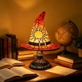 thumbnail image 7 of PoyoKee Halloween Decorations - Witch Hat Lamp, Gothic Stained Glass Night Light, Witch Resin Desk Lamp for Book Shelf Mantel Halloween Indoor Decor, 7 of 7