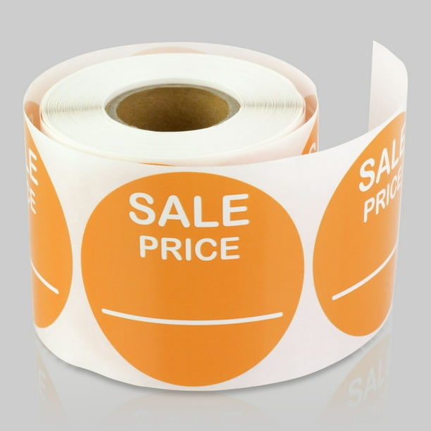 helikopter Werkgever impliciet Round Sale Price Stickers (2 inch, 300 Labels per Roll, 5 Rolls, Orange)  for Use Retail, Yard Sales or Garage Sale - Walmart.com