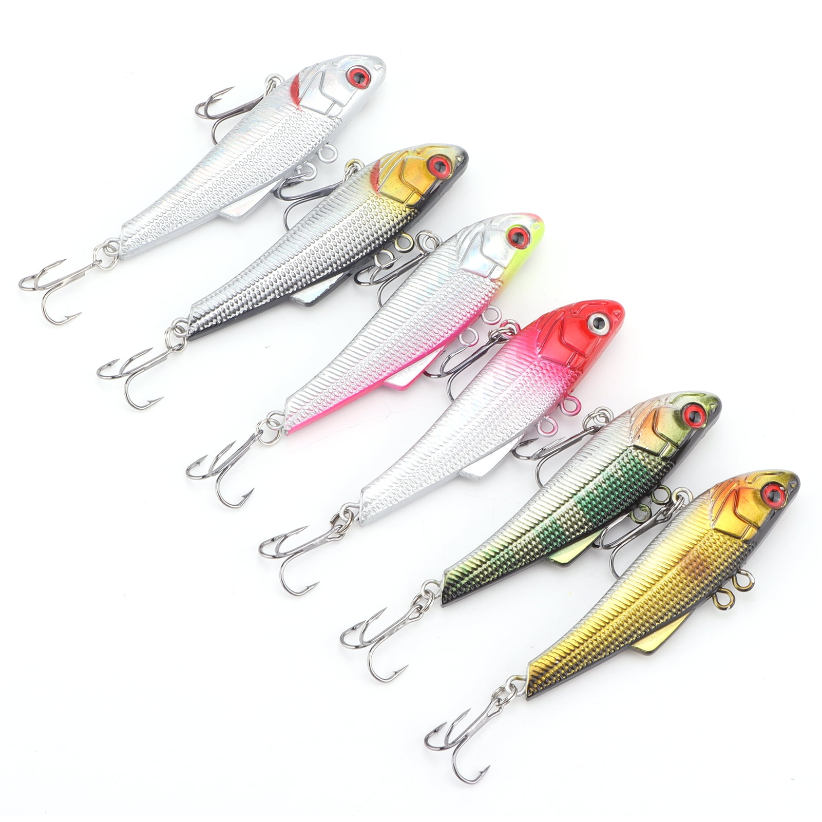 Shad Worm Lure Soft Plastic Minnow X6 Paddle Tail Grub 7cm