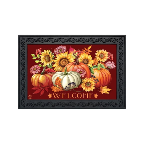 Briarwood Lane Fall Doormat 30x18 Indoor Outdoor Fall Beauty Floral For Fall Doormat