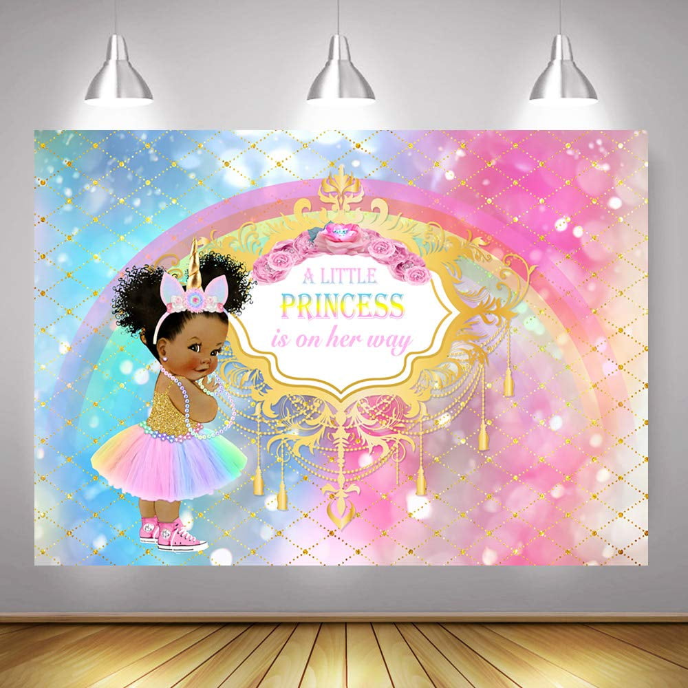 8x6.5ft Cartoon Pink Unicorn Backdrops for Photography Baby Shower Happy Birthday Backdrop Girls Birthday Backdrop Pink Classical Pattern Backdrop Pink Curtains Photo Shooting Props