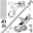 thumbnail image 1 of Kit de asta para bandera Anovo de 1,5 m con anillos giratorios de acero inoxidable, 1 of 7