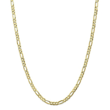 10k Figaro Anklet - Solid 10K 4.5mm Light Figaro Chain Bracelet / Anklet