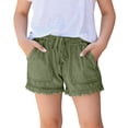 thumbnail image 3 of Afuyipoi ​Girls Soft Cotton Denim Shorts（4-14 Years）, Toddler Cute Summer Jeans Shorts with Elastic Waist and Pockets Green Size 4T, 3 of 9
