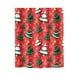 thumbnail image 1 of Cortina de ducha de poliéster con estampado navideño de copos de nieve de Lisbinx para baño., 1 of 7