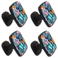 thumbnail image 2 of 4 Pcs Square Cabinet Handle Drawer Pulls Butterfly Knobs with Screws Furniture Office Cabinet Knob Decoration, 2 of 7