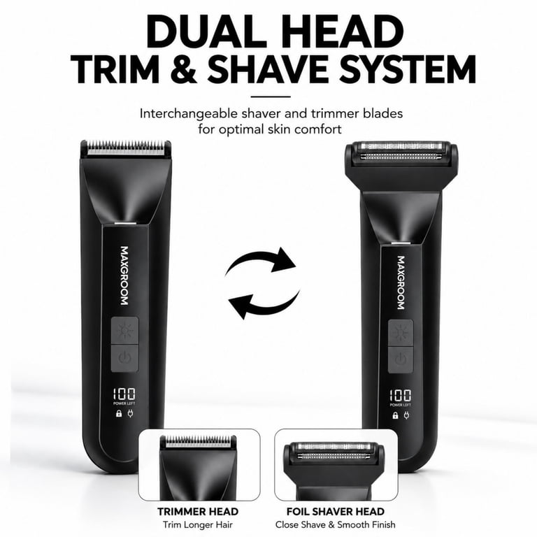 Maxgroom Dual-Speed 3-In-1 Body Hair Trimmer For Men photo 5