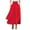 Red, variant on Bohemian Maxi Skirt for Women Elastic High Waist Side Slit Irregular Hem Flowy Long Skirt with Pockets