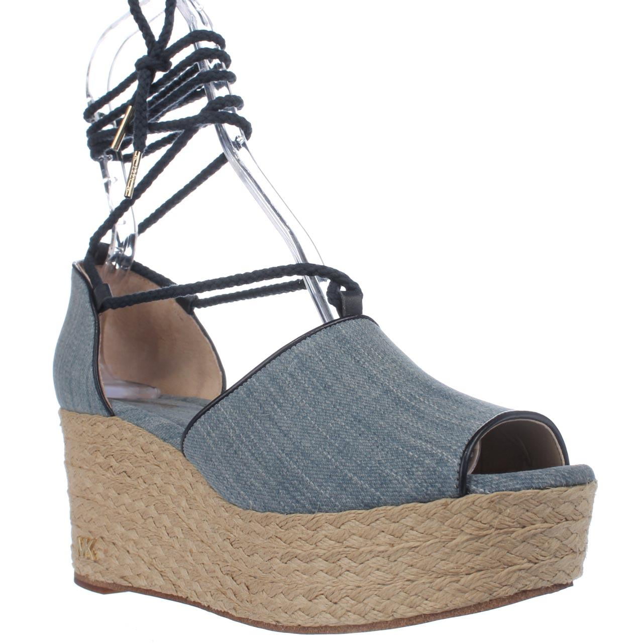 Michael kors denim on sale wedges