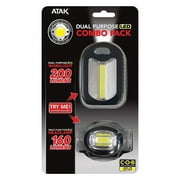 Performance Tool Atak 2pc LED Headlamp and Work Light, Hands Free Flashlight for Camping Outages