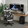 thumbnail image 4 of Lointain Pink Gaming Chair with Footrest, Ergonomic Gamer Chair for Adults, Reclining Office Chair, High Back Compute Chair with Massage, Racing Game Chairs, 4 of 9