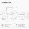 thumbnail image 2 of Chenille Oversized Chair with Ottoman - 39”W Big Comfy Reading Chair and Ottoman Set, Lounge Chair for Living Room, Bedroom, Kids Room, Reading Nook, Family Room, Sand Beige, 2 of 6