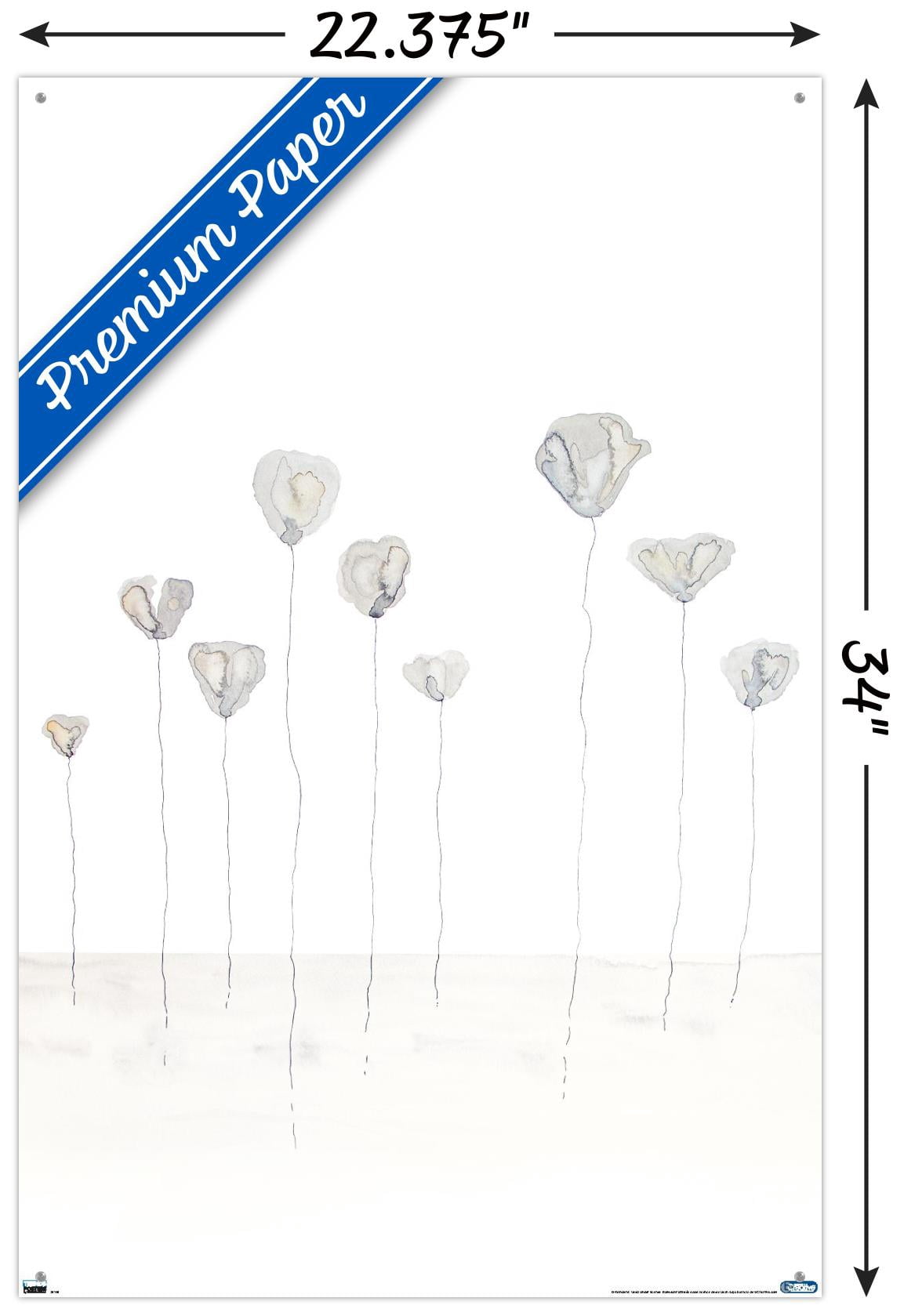 Reinders - Flowers Wall Poster with Pushpins, 22.375" x 34"