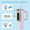 thumbnail image 5 of GROSCHE ASPEN 40oz Tumbler with Handle and Straw, Insulated Tumbler, Lavender (Pack of 2), 5 of 10