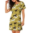 thumbnail image 2 of Vsdgher Chemise de Nuit à Manches Courtes pour Femmes Motif Courses, Col Rond, Mignonne, Confortable, 2 of 6