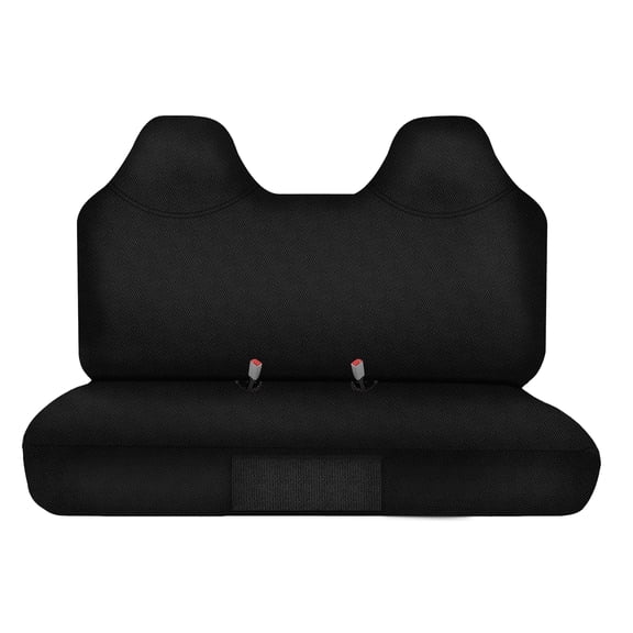 Custom Fit Front Bench Seat Cover for Ford F250 F350 F450 F550 1999-2007 Super Duty, Waterproof & Wear-Resistant Heavy Duty Oxford Truck Interior Cover with Pockets-Black