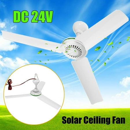 24V 6W 3 Leaves Plastic Blades Converter Motor Battery Mini Ceiling Fan White With Switch +2.5m Cable For Solar Power Caravan Indoor Outdoor