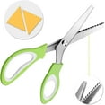 thumbnail image 5 of BSHAPPLUS® Pinking Shears, 9.5" Zig Zag Scissors, Pinking Shears for Fabric, Decorative Edge Scissors, Pinking Scissors, Scissors with Designs, Jagged Edge Scissors, Sewing Pinking Shears, 5 of 8