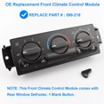thumbnail image 2 of GHSDFBB HVAC Heater AC Climate Control Module Panel Replace ‎599-218 Compatible with Chevy GMC-1999-2002 Silverado Sierra 1500 2500 HD, 2001-2002 Silverado Sierra 3500, 2000-2002 Suburban Yuk, 2 of 7