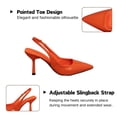 thumbnail image 3 of CHICVOMEY Women Kitten Heels Pointed Toe Slip-Resistant Adjustable Slingback Strap Comfortable 3.55in Sexy Womens Heels for Party Banquet Stage Daily, 3 of 9