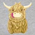 thumbnail image 3 of CafePress - Happy Highland Cow Long Sleeve T Shirt - Womens Baseball Tee, 3 of 4