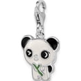 thumbnail image 4 of Sterling Silver Rhodium-Plated Enameled Panda With Lobster Clasp Charm Made In China qc9524, 4 of 5