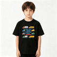 thumbnail image 2 of Never Have Too Many Trucks Boys Graphic Tee, Cute Construction 100% Cotton Kids Short Sleeve T-Shirt 4-13Y, 2 of 5