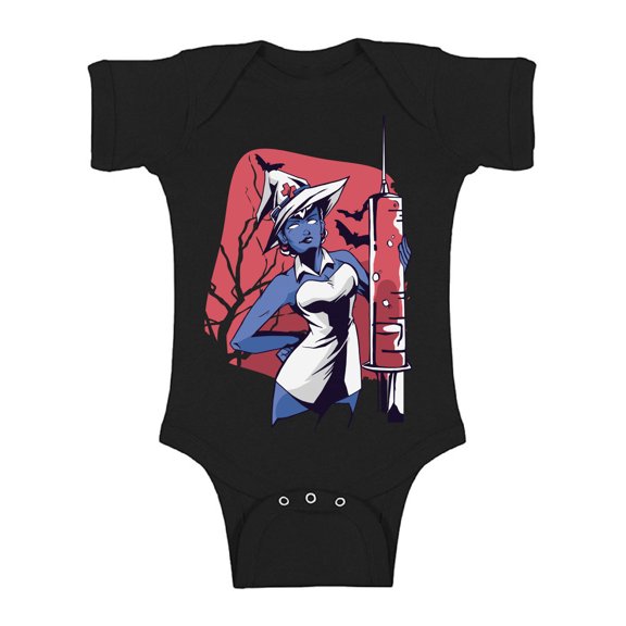Awkward Styles Halloween Baby Bodysuit Witch Nurse Romper