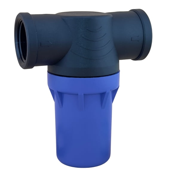 QUTO Blue Cup Inline Strainer – 1″ FNPT Stainless Steel Screen Filter for Water & Irrigation