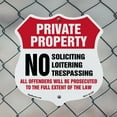 thumbnail image 4 of Private Property Shield Label Set No Soliciting Loitering Trespassing All Offenders Will Be Prosecuted To The Full Extent Of Law 6 inch X 6 inch Shield Shaped Commercial Grade Plastic, 4 of 6