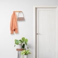 thumbnail image 5 of REGALWOVEN 1 Pack Coat Rack Wall Mount, Metal Wood Coat Hook, Hat Rack, Wall Hooks for Hanging with 3 Hooks for Entryway, Bathroom, Bedroom Light Brown, 5 of 7