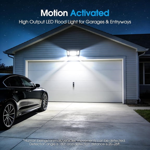 Outdoor Hardwired Motion Sensor Light, 6500K, 6600LM, Security Flood Lights Motion Detector Dusk To Dawn Light, IP65 Waterproof, 220 LEDs Floodlight With Remote Control For Garage, Yard, Porch