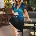 thumbnail image 3 of Balery Planet Earth Vestidos sueltos de manga corta para mujer, vestidos de verano 2025, vestidos casuales de corte A con vuelo., 3 of 6