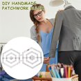 thumbnail image 2 of pitrice Acrylic Ruler Easy Quilting Thick Double Square Hexagonal Pentagonal Round DIY Template White hexagon, 2 of 6