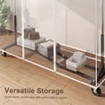 thumbnail image 4 of HOKEEPER Heavy Duty Clothing Rack with Cover 450 lbs Capacity Adjustable Z Base Garment Rack, Rolling Metal Clothes Rack with Wheels, Commercial Grade No-Gap Zippered Dust Cover, 65"-71" Height, 4 of 8