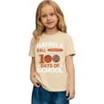 thumbnail image 2 of Girls Clothes 100 Day Of School Girls T-Shirt Cute Basketball Graphic Crewneck T-Shirt Soft Comfortable Casual T Shirt for Girls(Beige,3-4 Years), 2 of 4